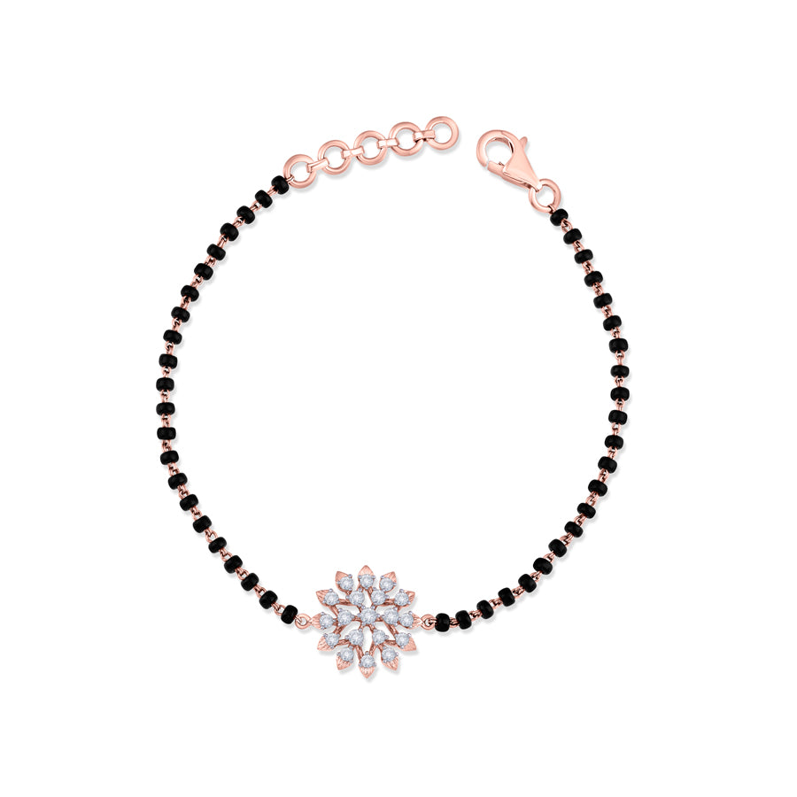 Aster Charm Diamond Mangalsutra Bracelet