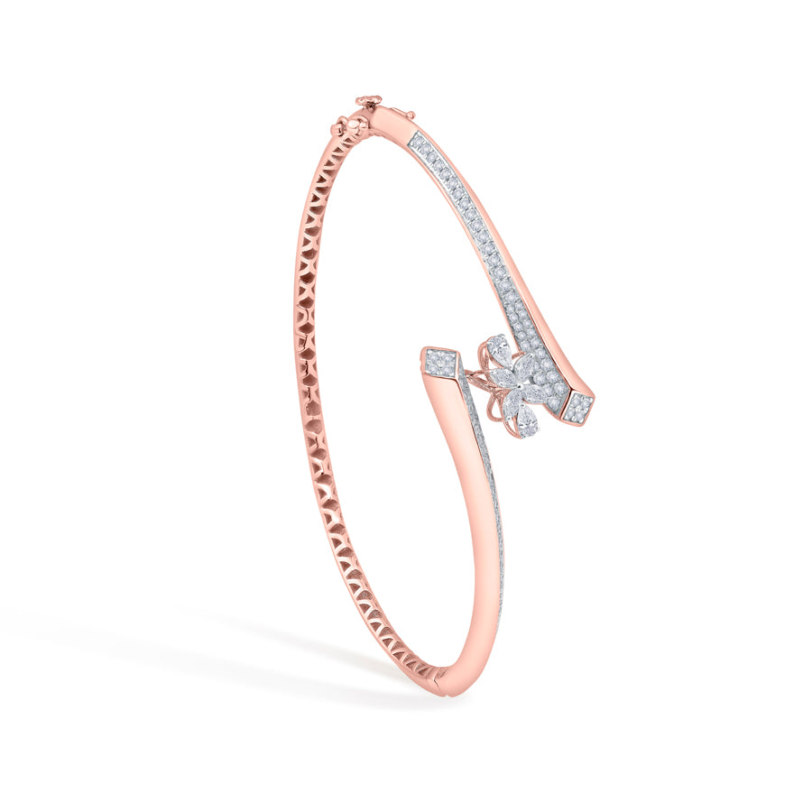 Floral Link Diamond Bracelet