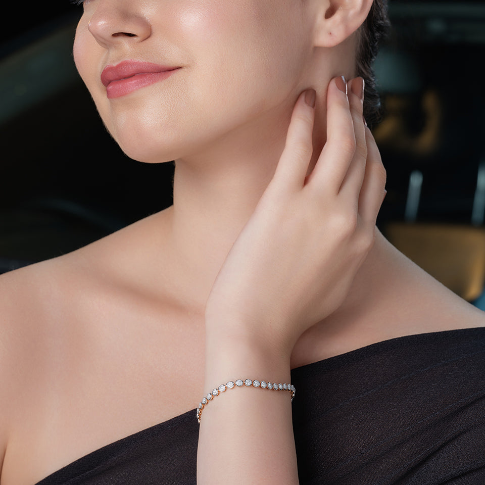 Dazzling Disks Diamond Bracelet