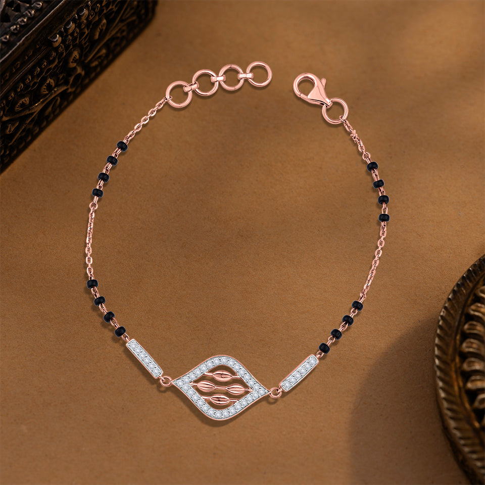 Royal Filigree Diamond Mangalsutra Bracelet