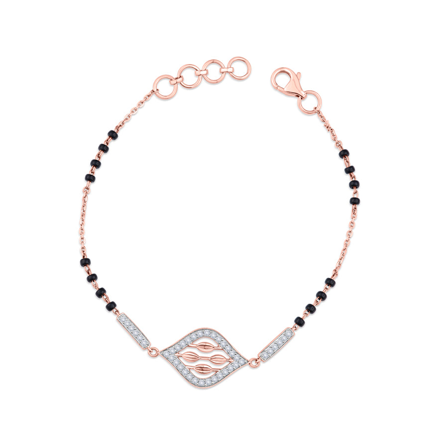 Royal Filigree Diamond Mangalsutra Bracelet