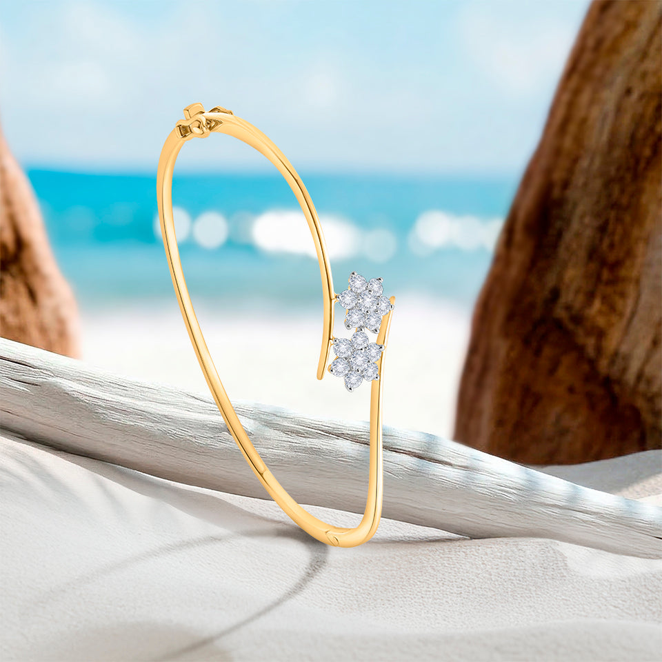 Dazzling Dual Star Diamond Bracelet