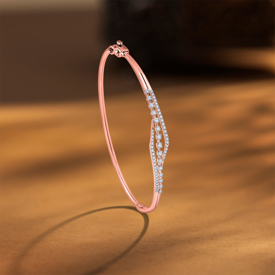 Crystal Wave Diamond Bracelet