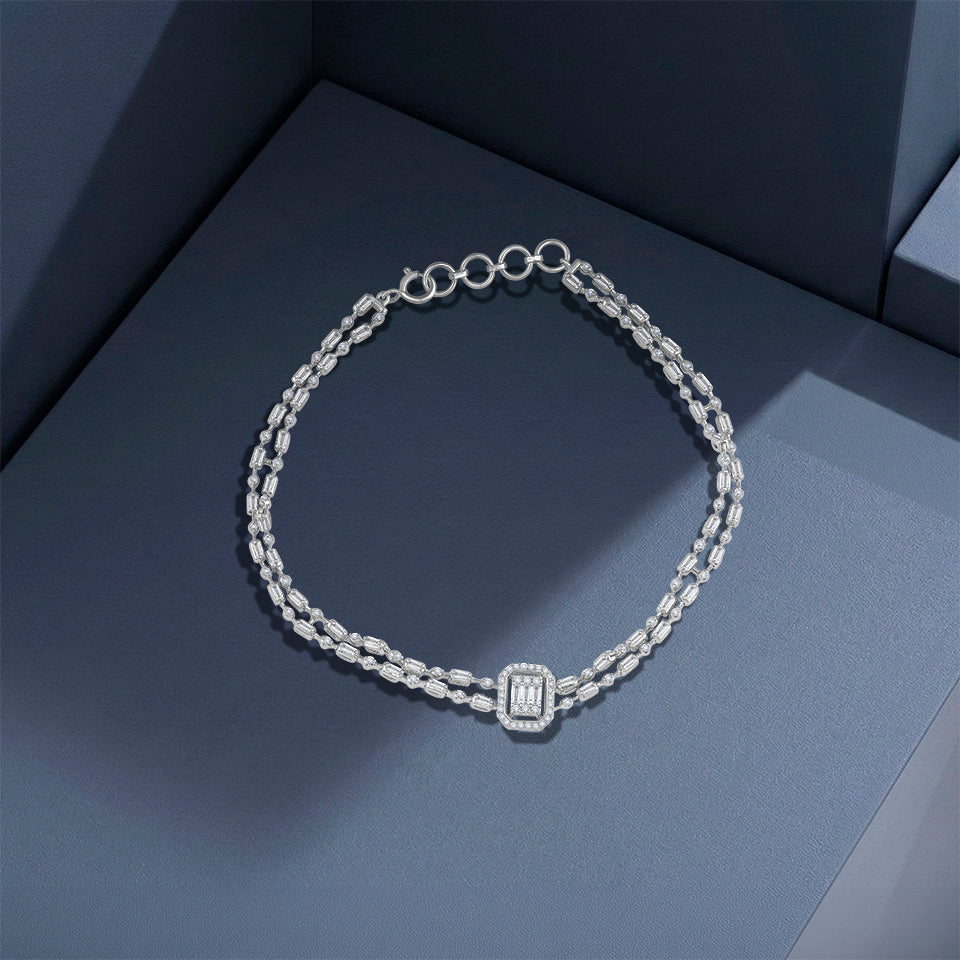 Dual Link Diamond Bracelet