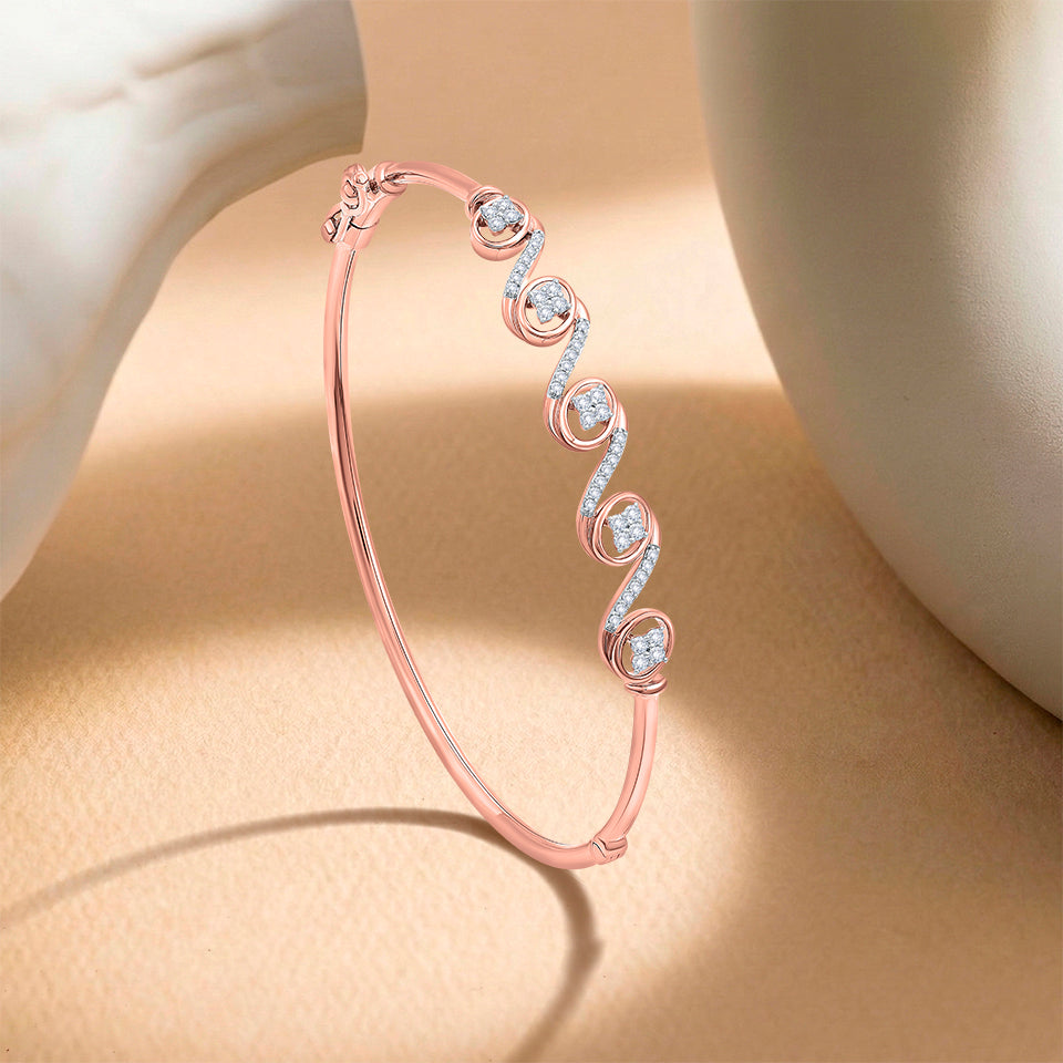 Radiant Swirl Diamond Bracelet