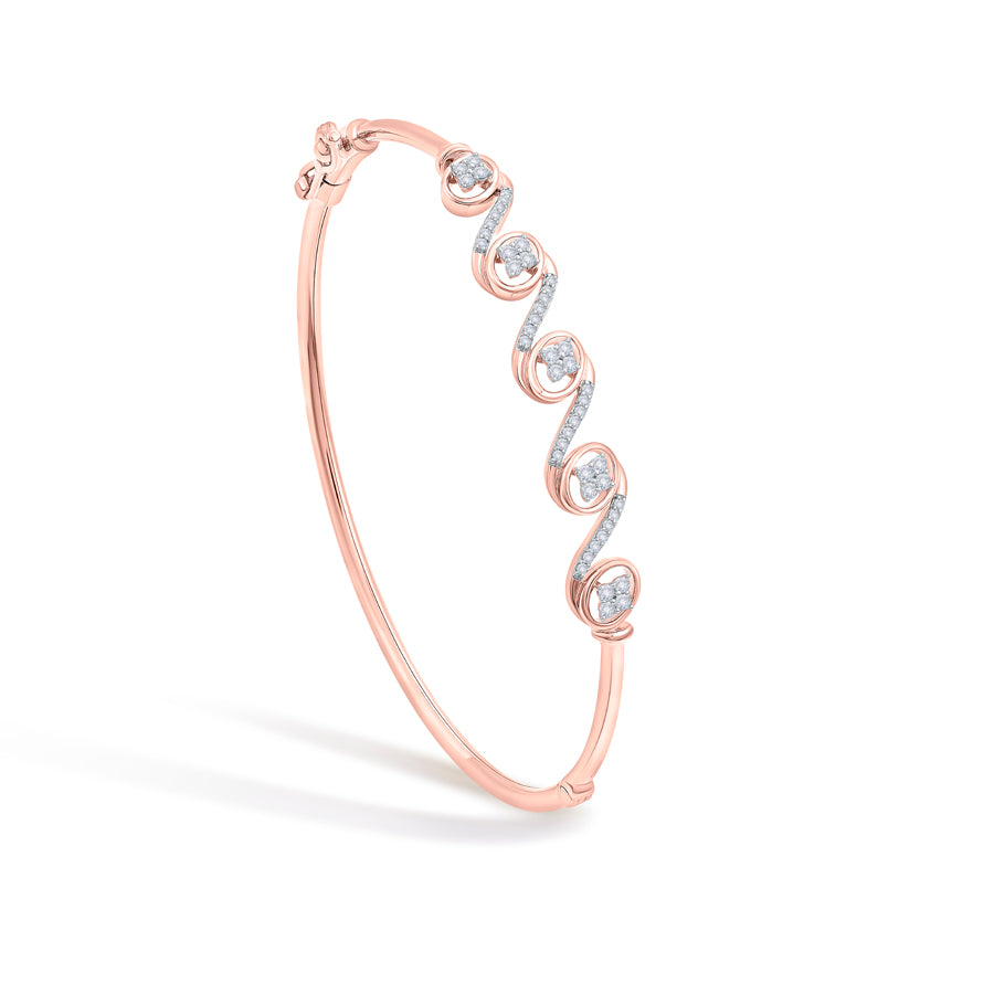 Radiant Swirl Diamond Bracelet