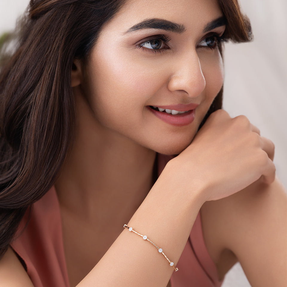 Stationed Sparkle Diamond Bracelet