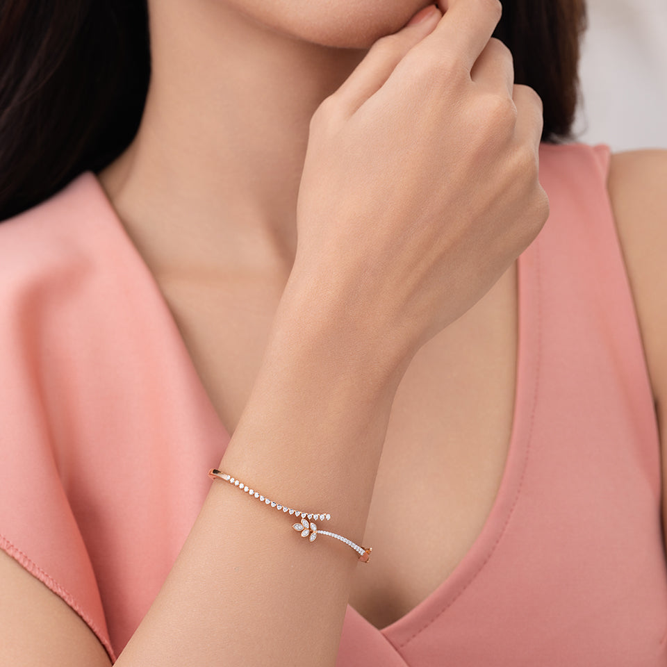 Leafy Link Diamond Bracelet