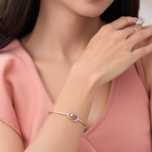 Azure Orbit Diamond Bracelet