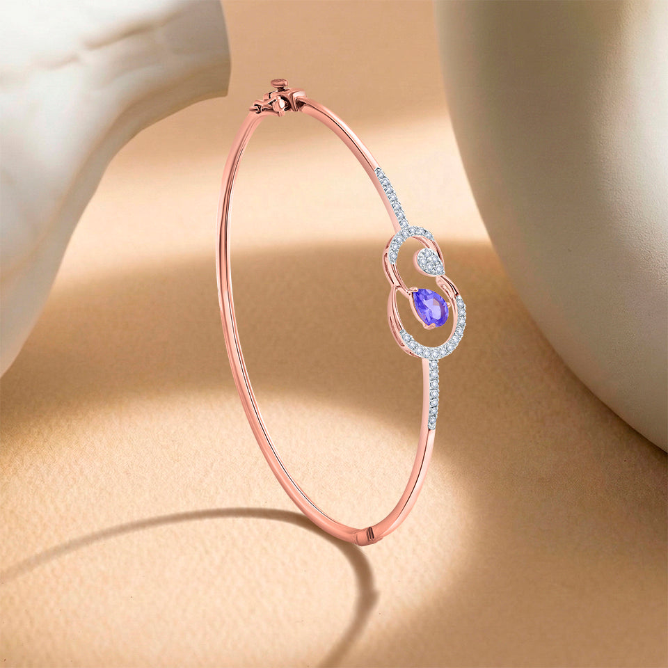 Azure Orbit Diamond Bracelet