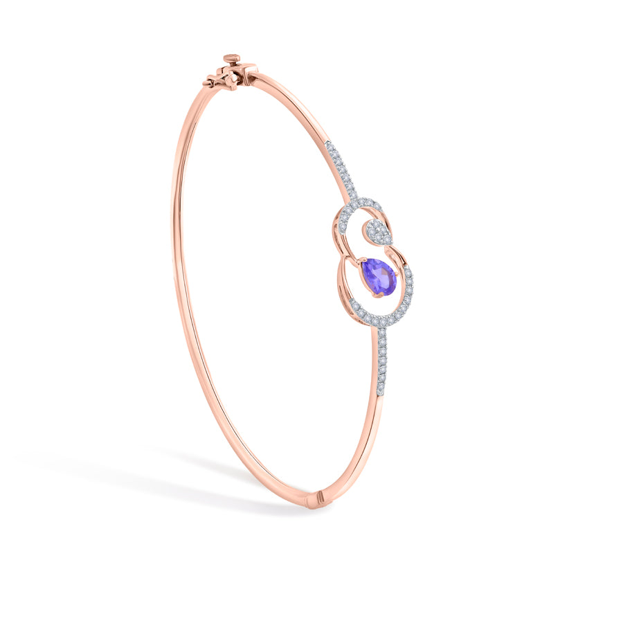 Azure Orbit Diamond Bracelet