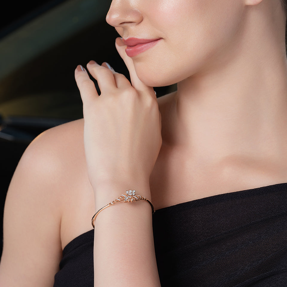 Petal Filigree Diamond Bracelet