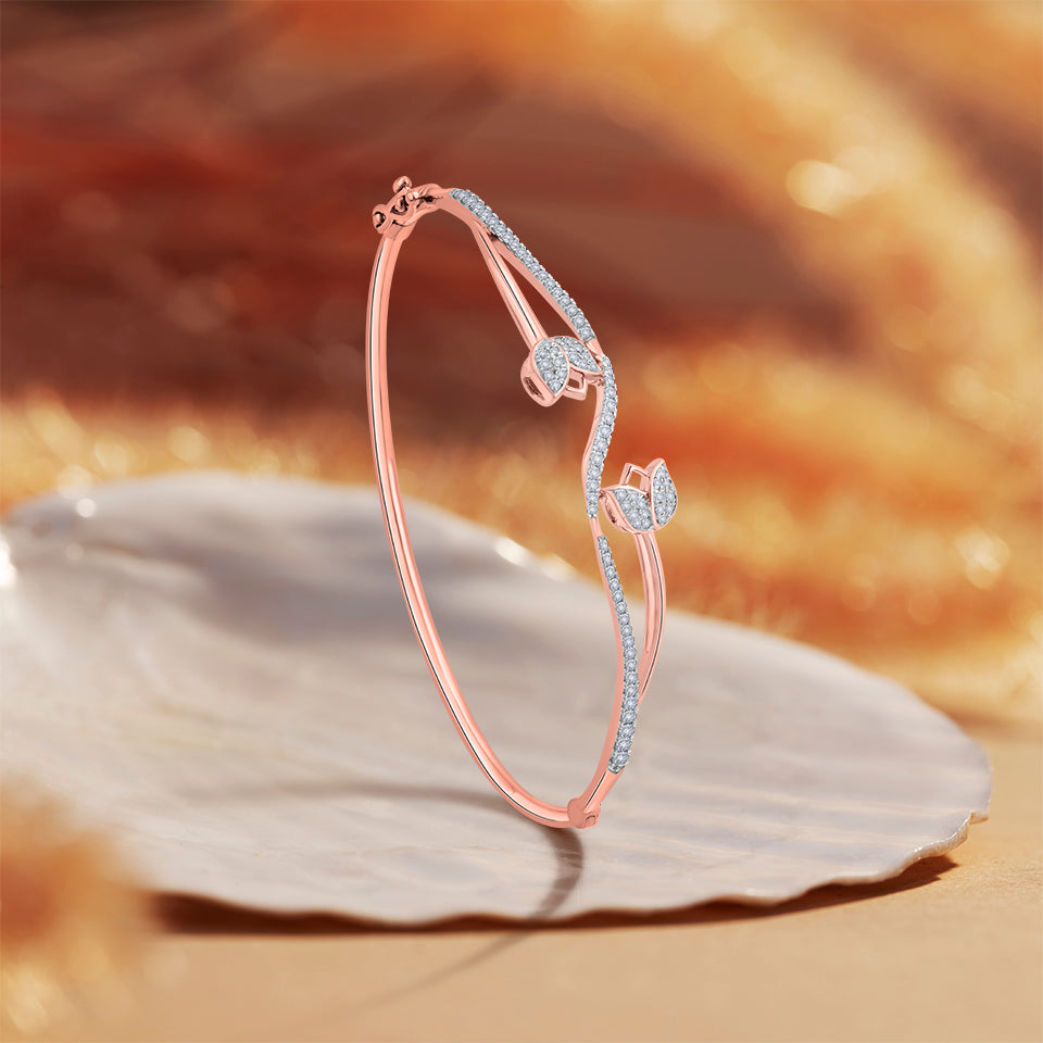 Lotus Veil Diamond Bracelet