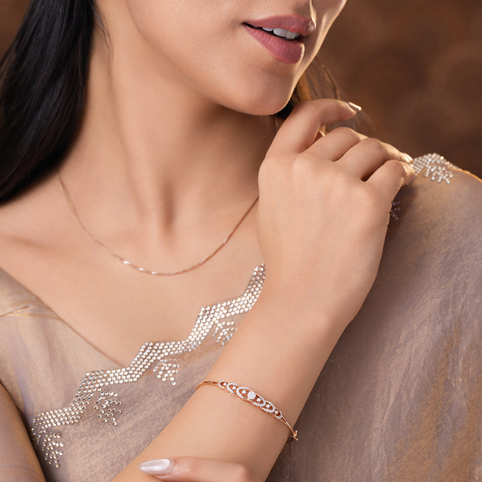 Intervined Orbits Diamond Bracelet