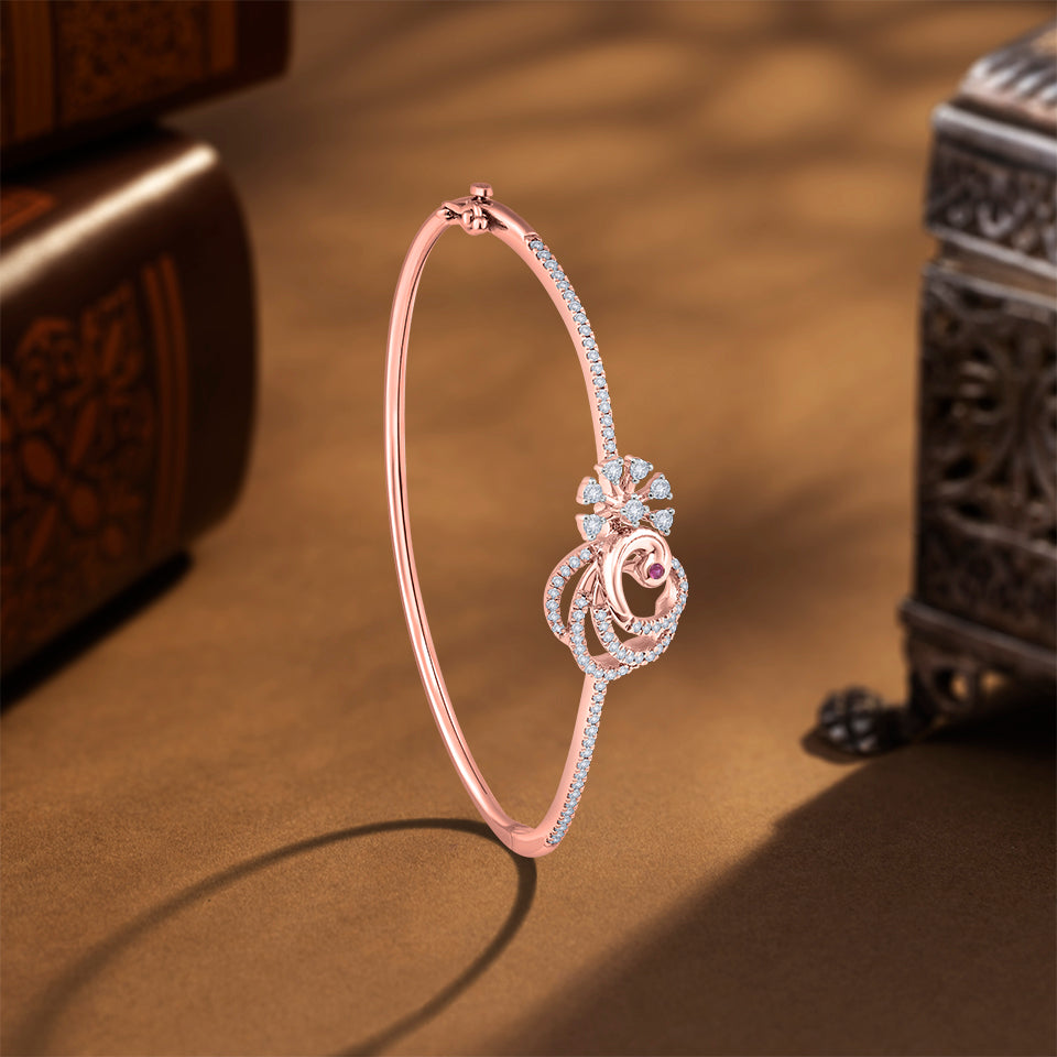 Petal Swirl Diamond Bracelet