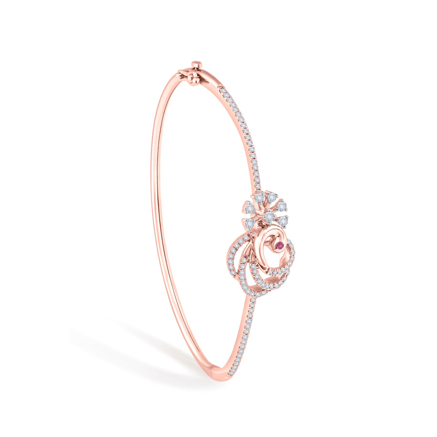 Petal Swirl Diamond Bracelet