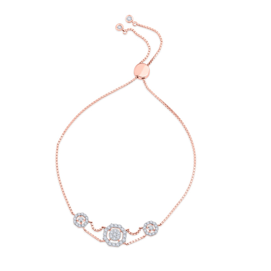 Lustrous Trinity Diamond Bracelet