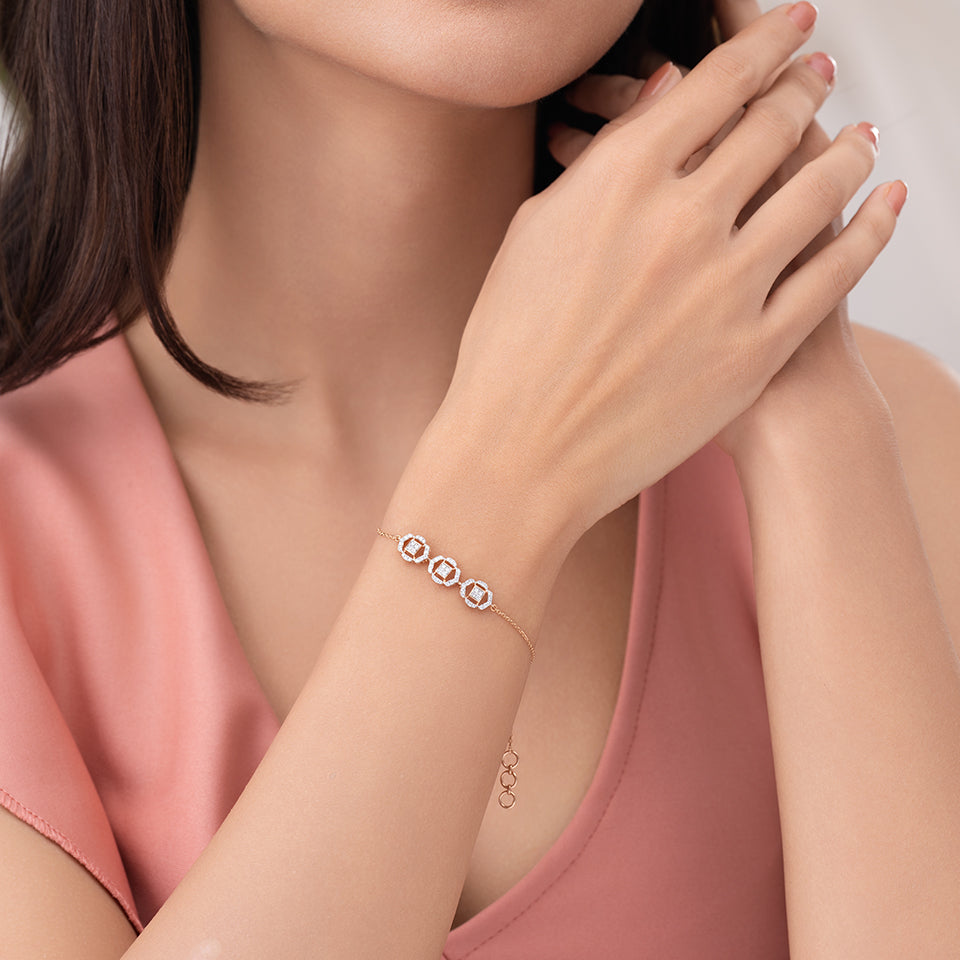 Trio Of Grace Diamond Bracelet