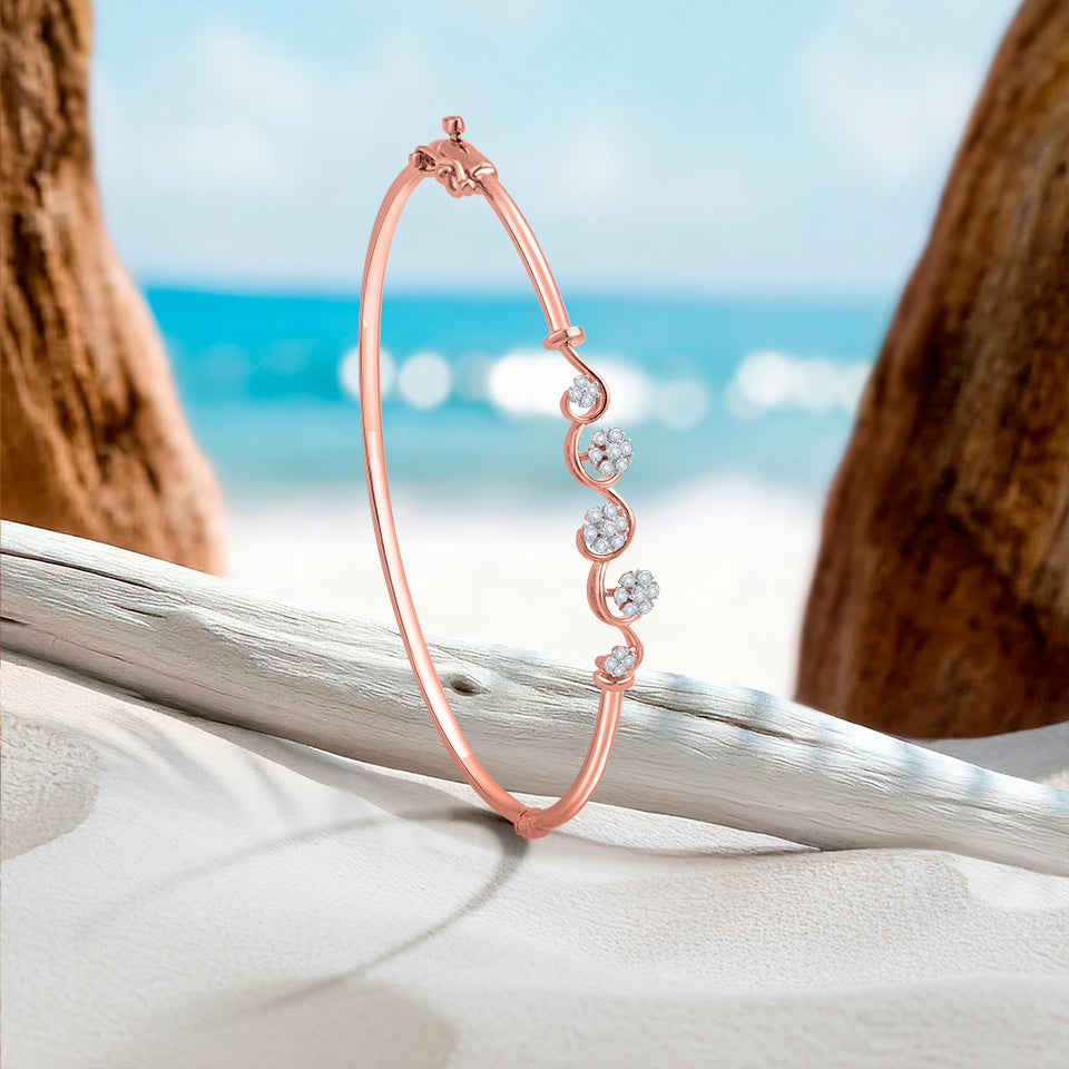 Serene Wave Diamond Bracelet
