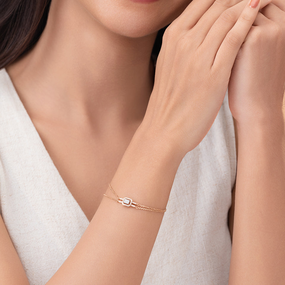 Dual Decor Diamond Bracelet