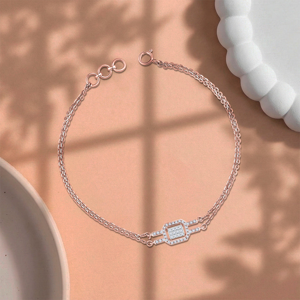 Dual Decor Diamond Bracelet