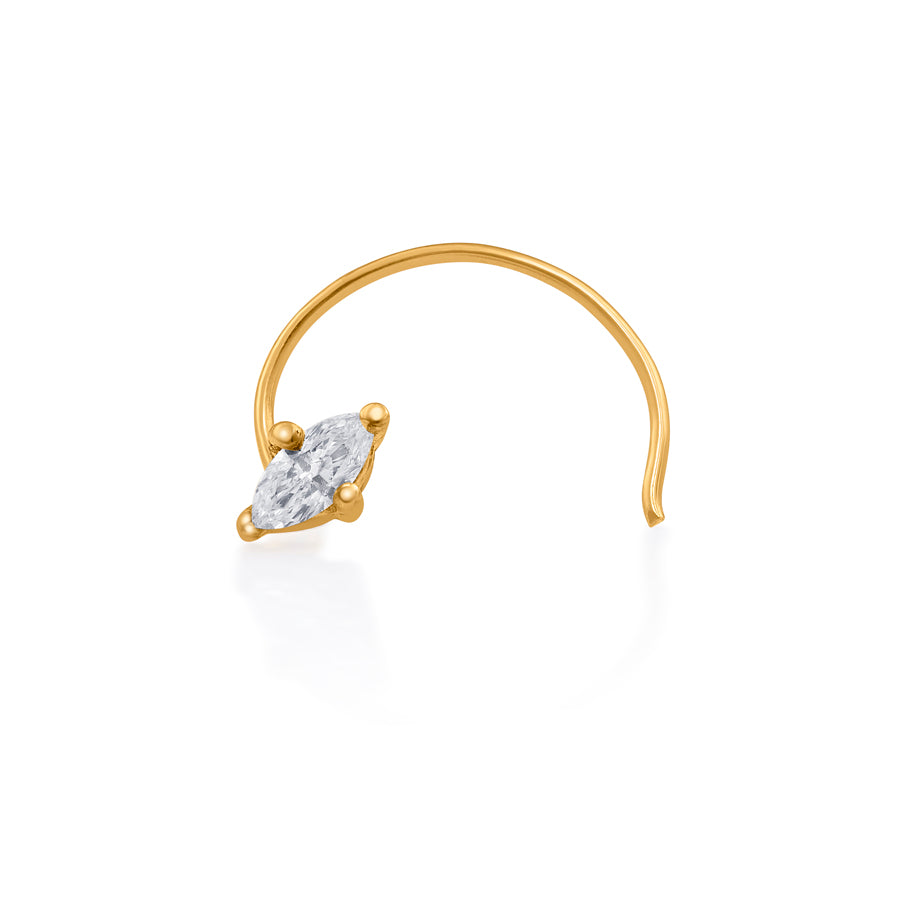 Ornate Oval Diamond Nosepin