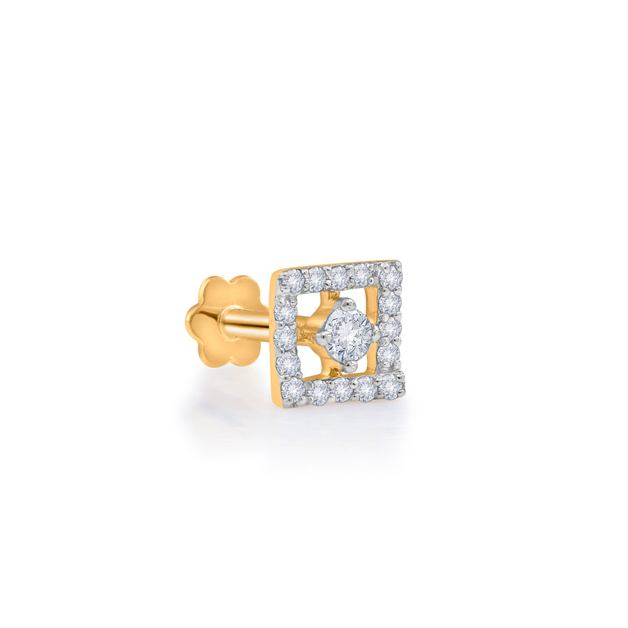 Shining Square Diamond Nosepin