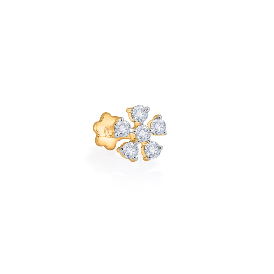 Floral Cluster Diamond Nosepin