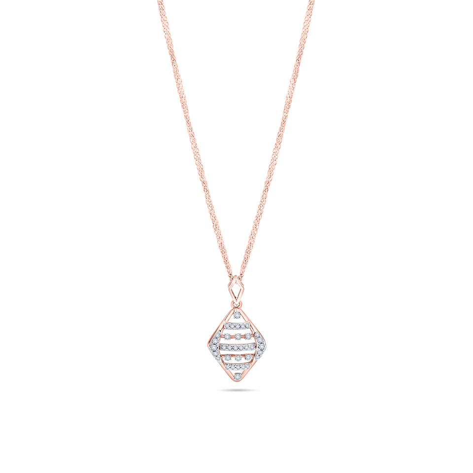 Stunning Solitaire Diamond Chain Pendant