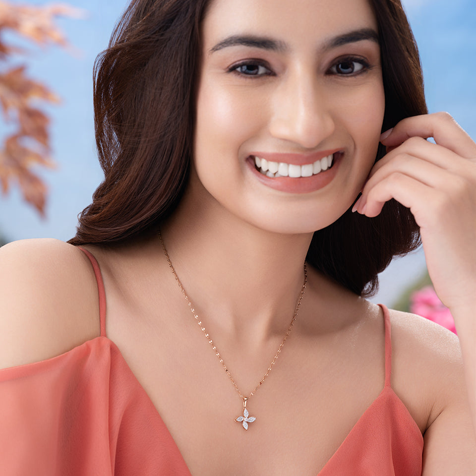 Aura Cross Diamond Chain Pendant