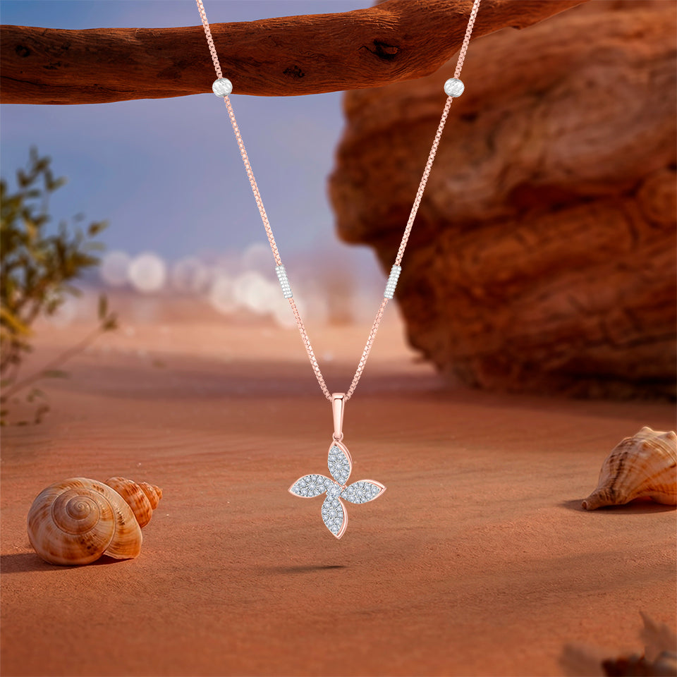 Aura Cross Diamond Chain Pendant
