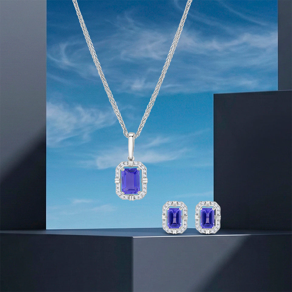 Ocean Core Diamond Pendant Set