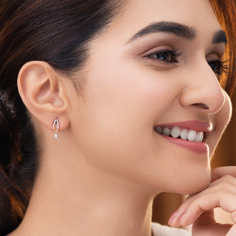 Ethereal Flame Diamond Earrings
