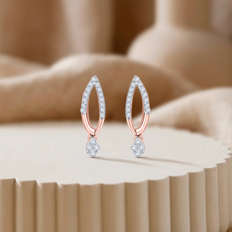 Ethereal Flame Diamond Earrings
