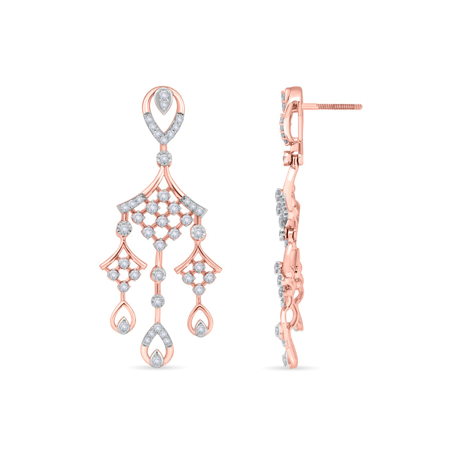 Chandelier Charm Diamond Earrings
