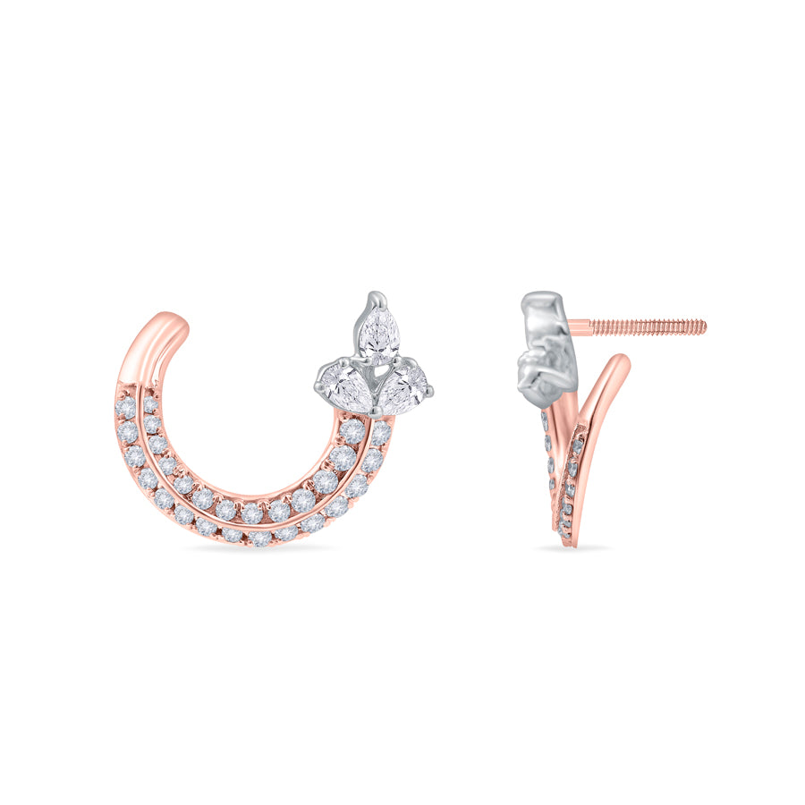 Celestial Crescent Diamond Earrings