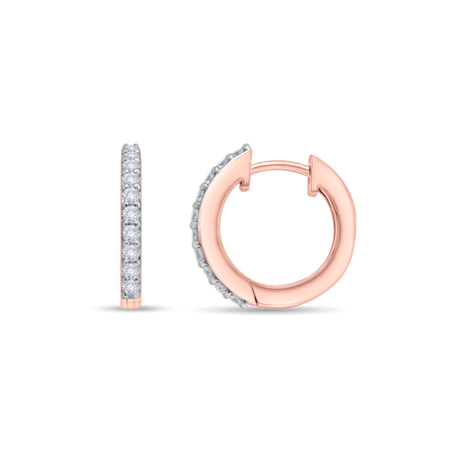 Classic Hoop Diamond Earrings