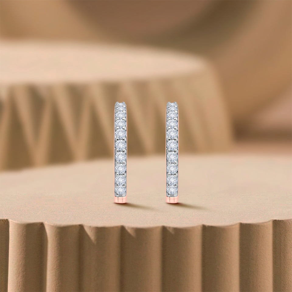 Classic Hoop Diamond Earrings
