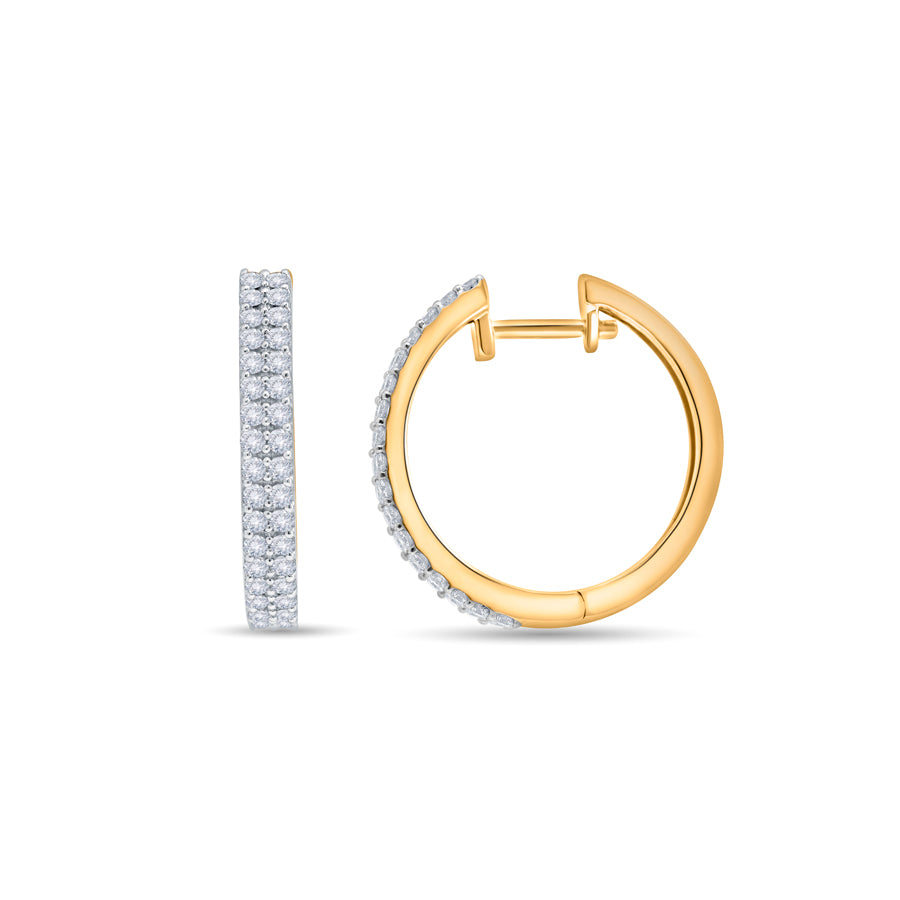 Classic Hoop Diamond Earrings