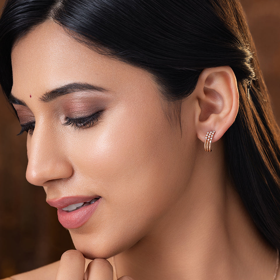Starlit Bunch Diamond Earrings
