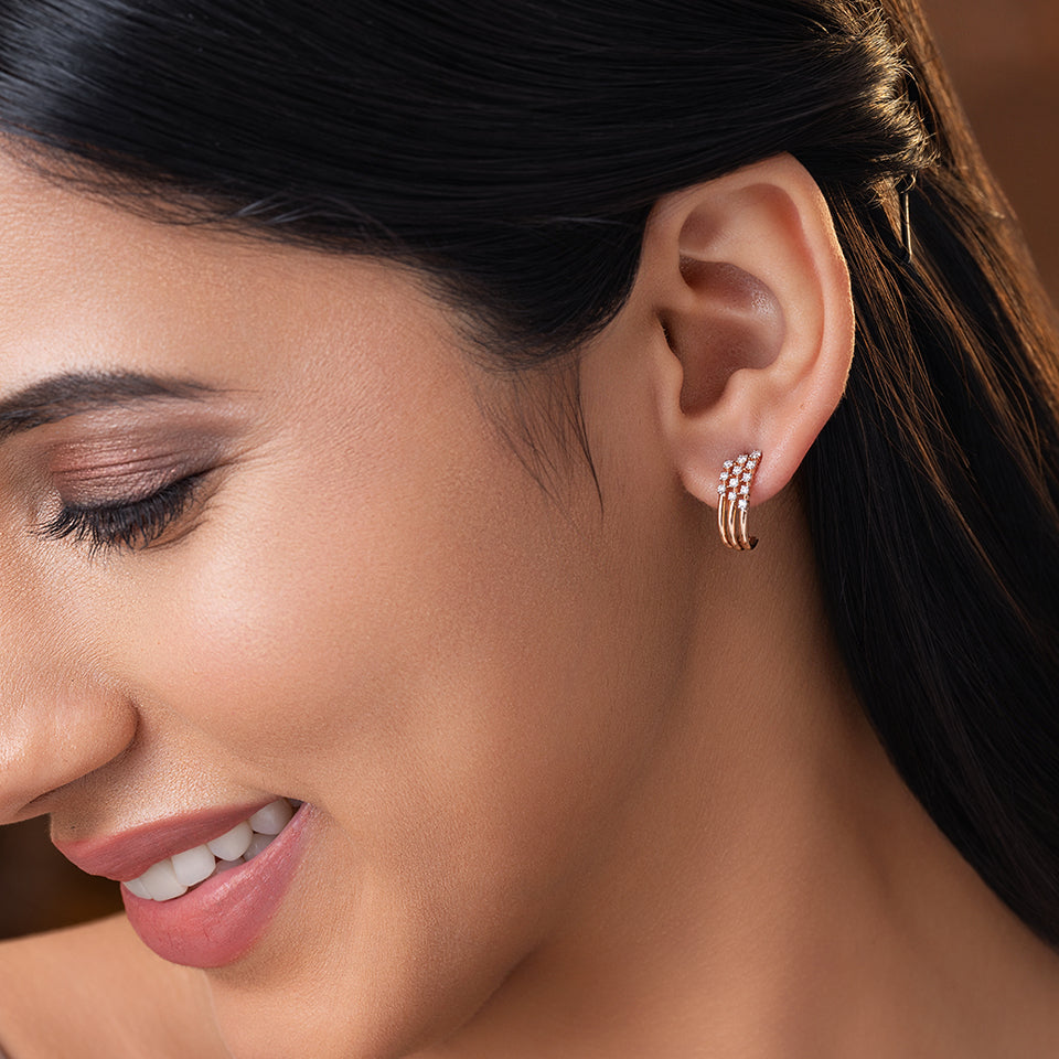 Starlit Bunch Diamond Earrings