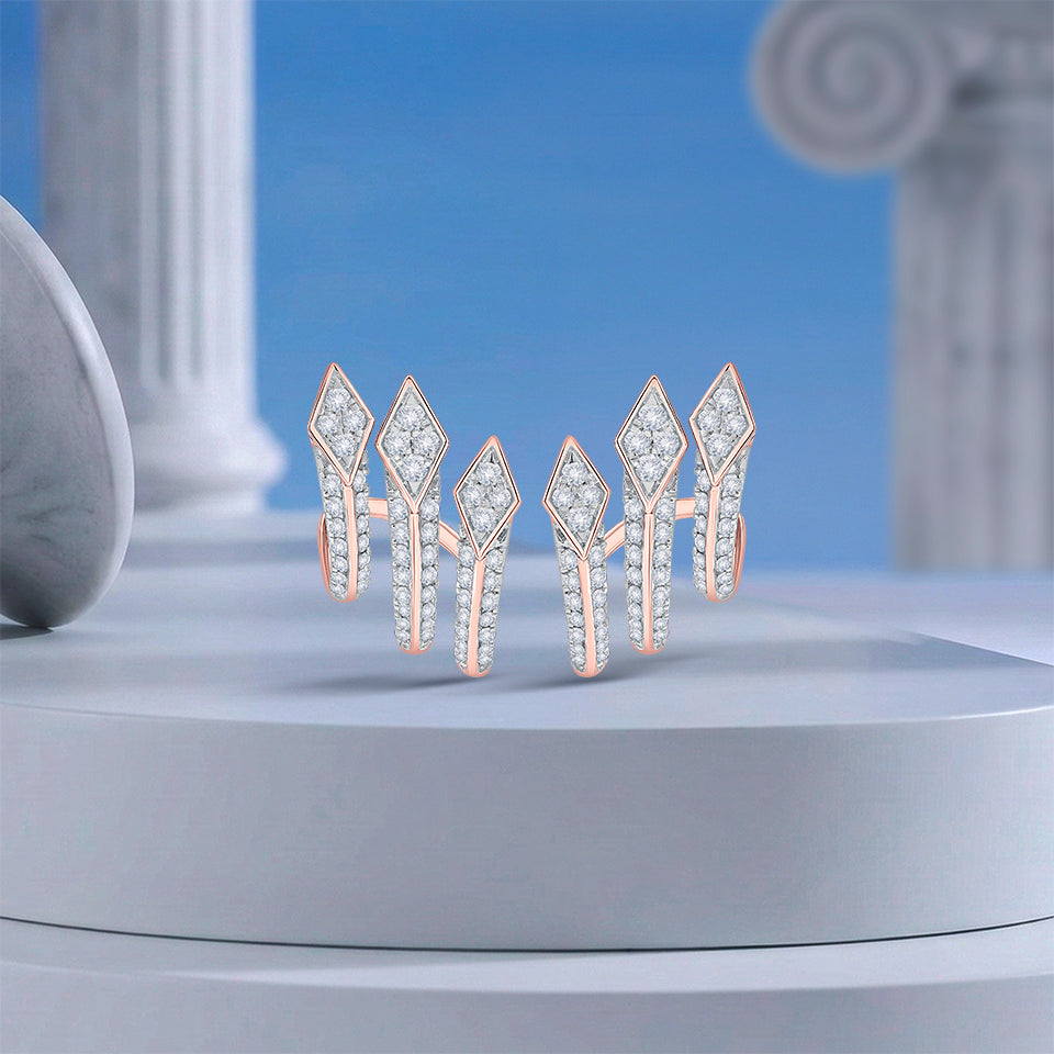 Arrow Charm Diamond Earrings