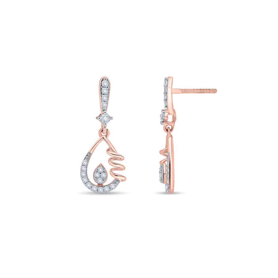 Radiant Pear-Drop Diamond Earrings