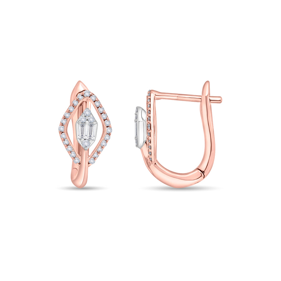 Gleaming Loop Diamond Earrings