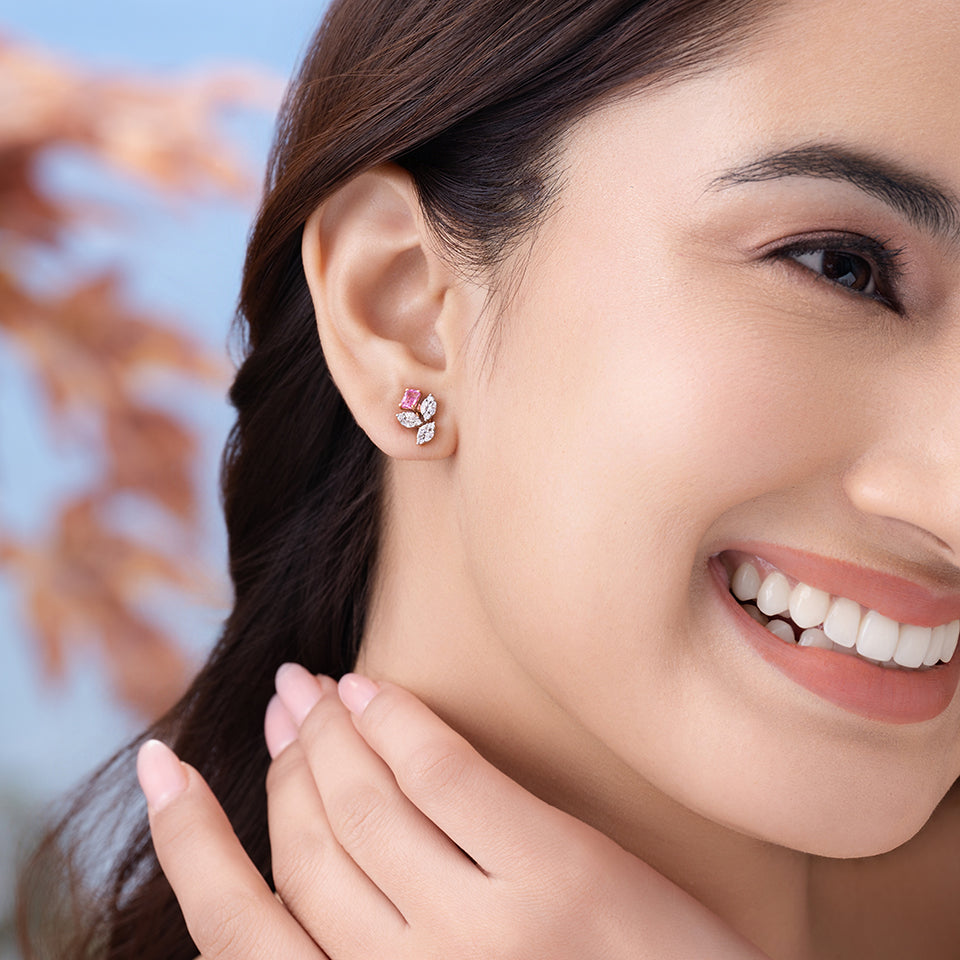 Pink Blush Diamond Earrings