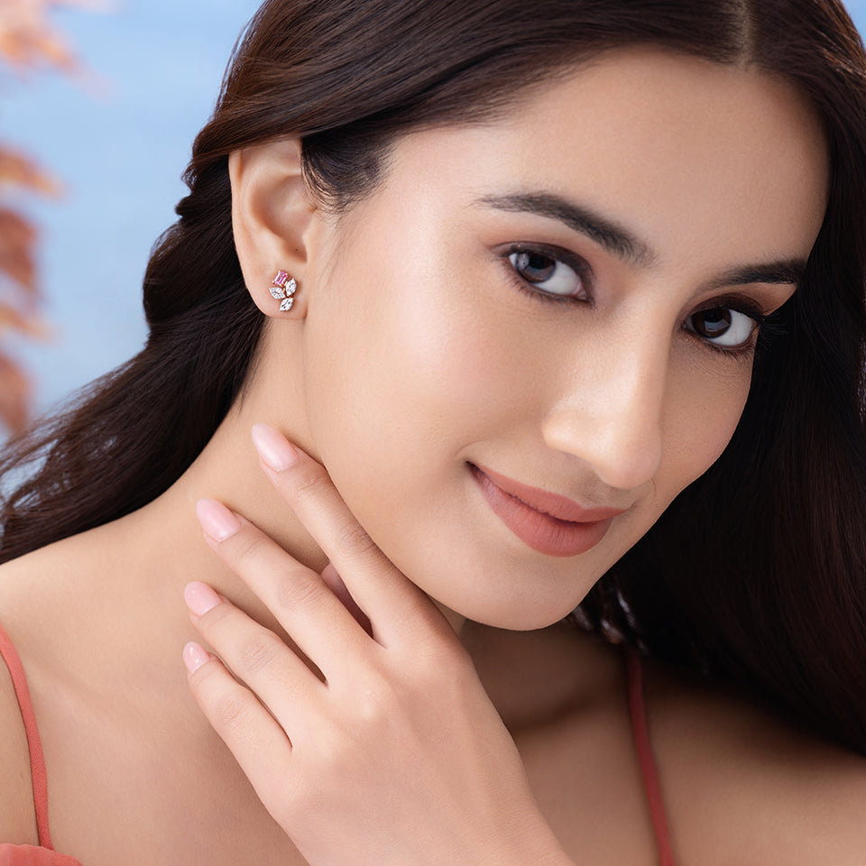 Pink Blush Diamond Earrings