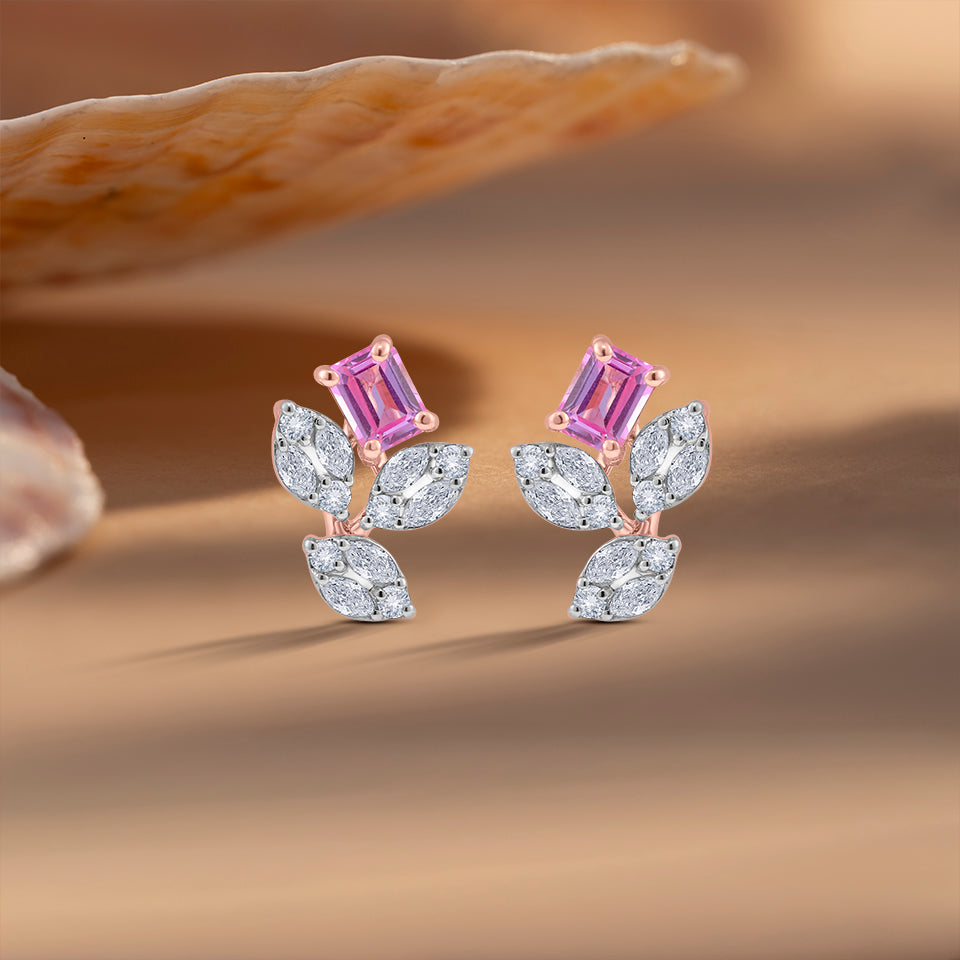 Pink Blush Diamond Earrings