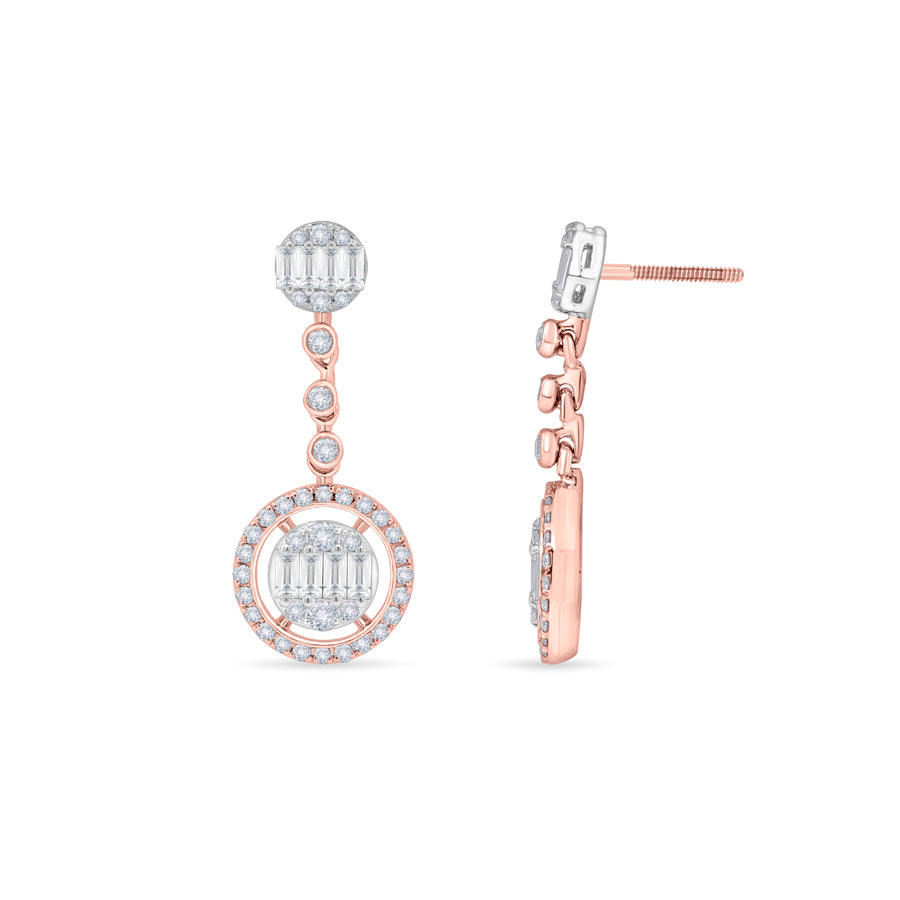 Dangling Ovals Diamond earrings