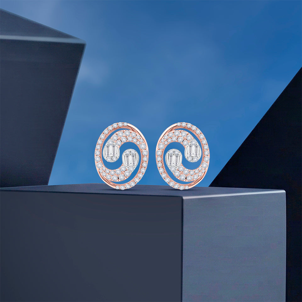 Vibrant Vertex Diamond Earrings