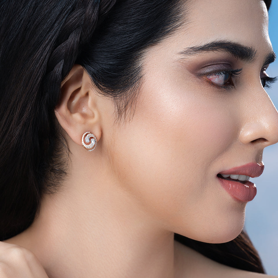 Vibrant Vertex Diamond Earrings